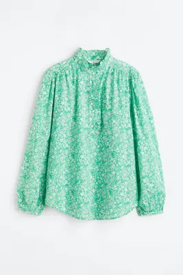Ruffle-trimmed Blouse
