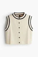 Button-front Sweater Vest