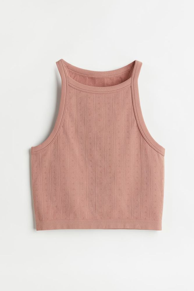 Seamless Pointelle Jersey Top