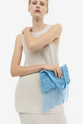 Sac bandoulière avec perles fantaisie