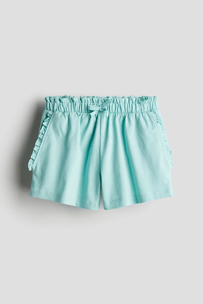 Patterned Paper-bag Shorts