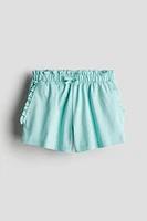 Patterned Paper-bag Shorts