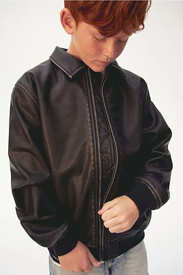 Coated Bomber Jacket