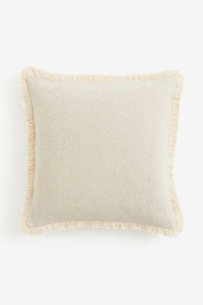 Cotton Cushion Cover with Fringe