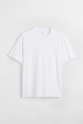 T-shirt Regular Fit en coton côtelé