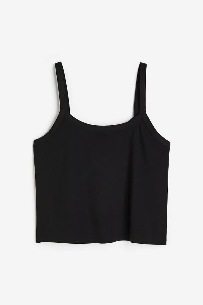 H&M+ Lace-trimmed Pointelle Tank Top