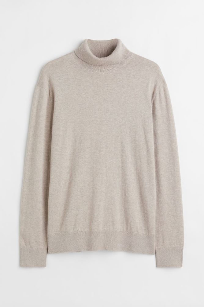 Regular Fit Cashmere-blend Turtleneck Sweater