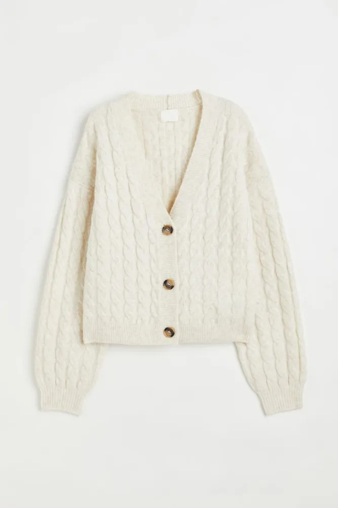Short Cable-knit Cardigan