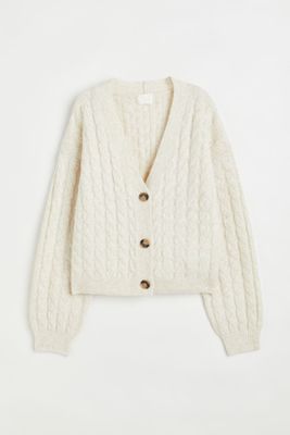 Short Cable-knit Cardigan