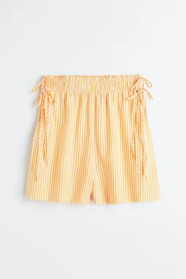 Linen-blend Pull-on Shorts