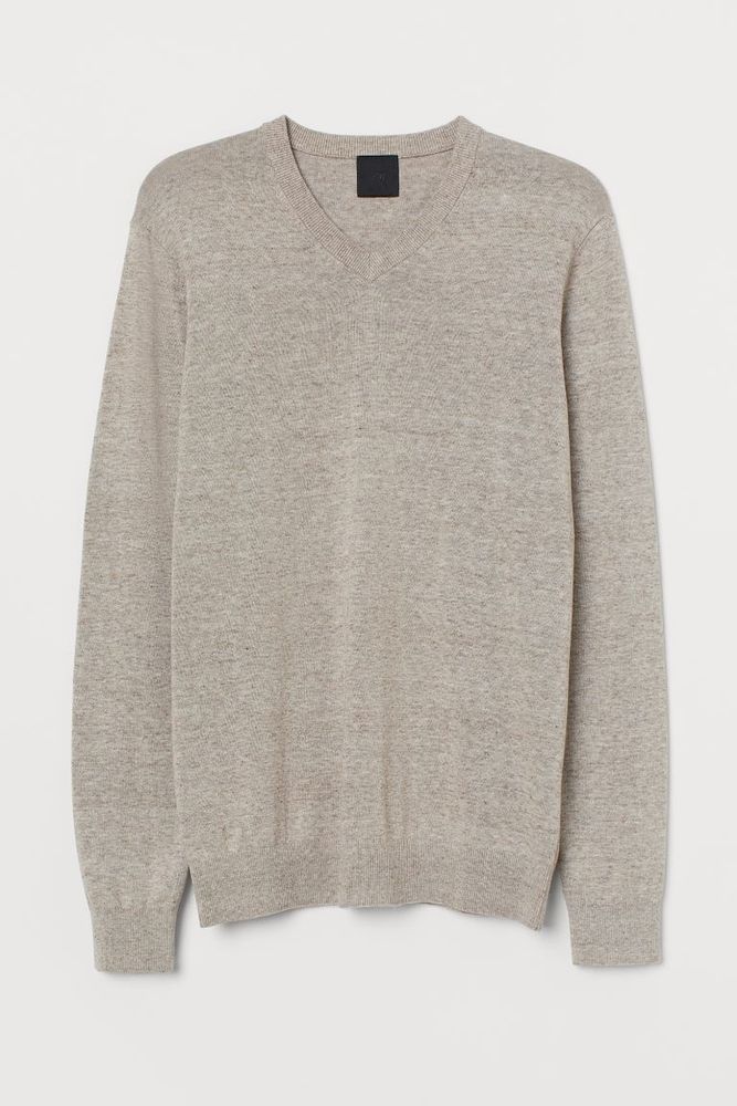 V-neck Cotton Sweater