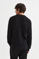 Regular Fit Waffle-knit Sweater