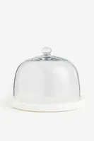 Glass Dome with Marble Base