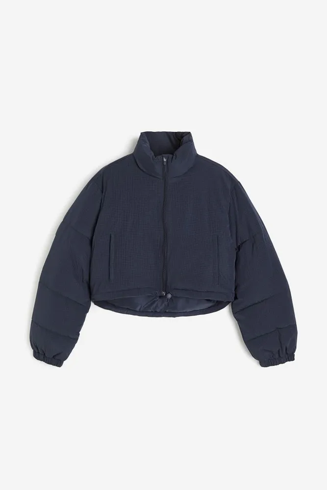 Water-repellent Cropped Puffer Jacket