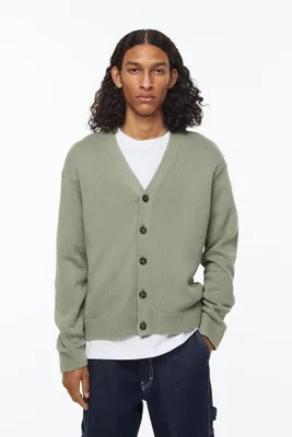 Relaxed Fit Fine-knit Cardigan