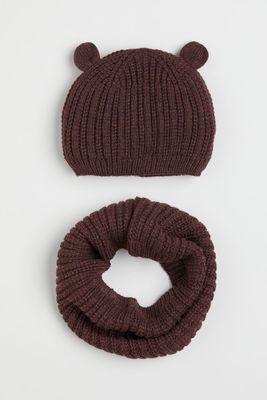 2-piece Hat and Tube Scarf Set