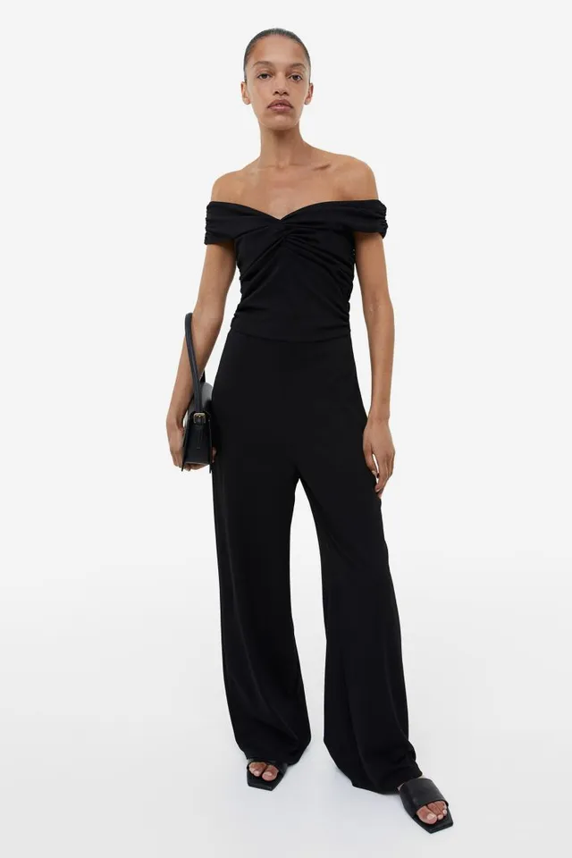 Twist-Front Plunge Jumpsuit