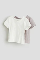 2-pack Ribbed Cotton Jersey Tops