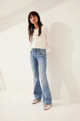 Flared Leg Low Jeans