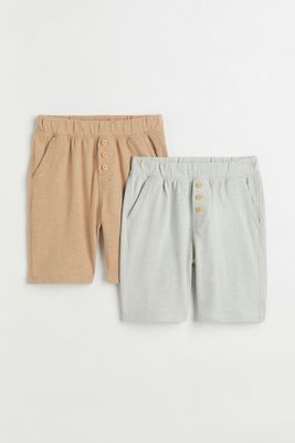2-pack Slub Cotton Shorts