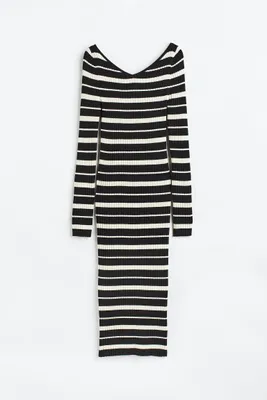 Rib-knit Bodycon Dress