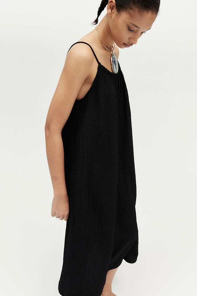 Textured Jersey Sleeveless Dress