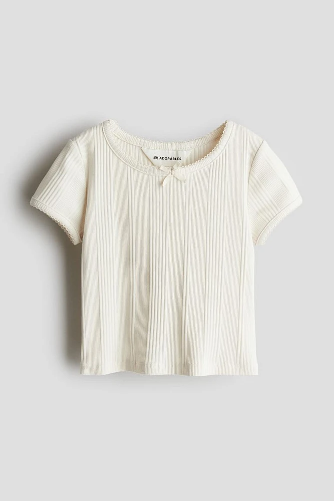 Ribbed Cotton Jersey Top