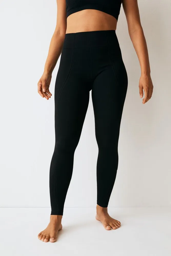 DryMove™ Pocket-detail Sports Leggings - Black - Ladies