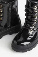 Warm-lined Boots with Laces
