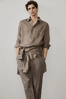 Regular Fit Linen Shirt