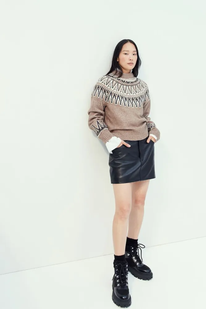 Jacquard-knit Sweater