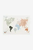 Tapete con diseño de mapa mundial