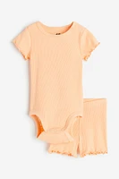 2-piece Ribbed Cotton Set