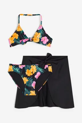 3-piece Bikini and Skirt Set