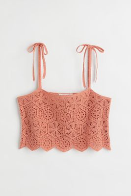 Crochet-look Top