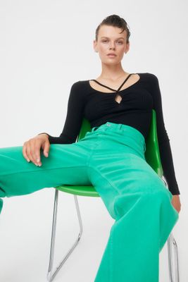 Ribbed Jersey Top