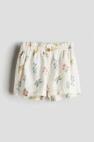 Cotton Paper-bag Shorts