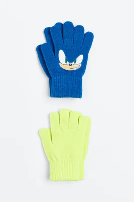 Lot de 2 paires gants avec motif imprimé