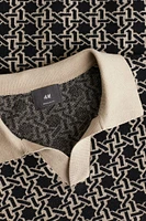 Regular Fit Jacquard-knit Polo Shirt