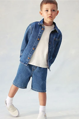 Knee-length Denim Shorts