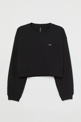 H&M+ Crop Sweatshirt