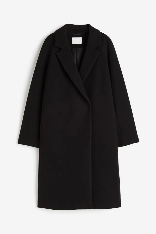 H&M Teddy-lined Double-breasted Coat