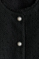 Cropped Bouclé-weave Jacket