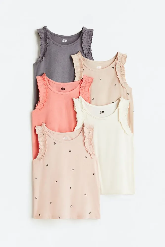 5-pack Tank Tops with Ruffles