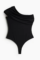 Draped One-Shoulder Bodysuit