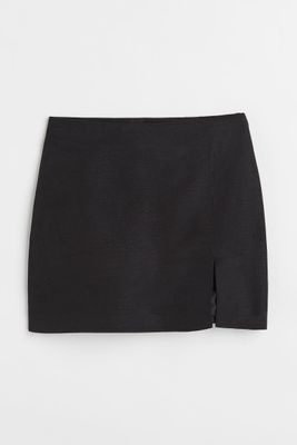 Short Linen-blend Skirt