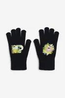 Gloves with Printed Motif