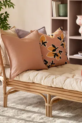 Housse de coussin en lin lavé