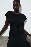 Linen-blend Midi Dress