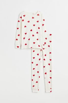 Printed Cotton Jersey Pajamas